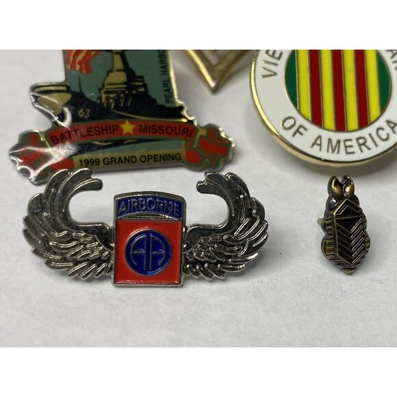 Sgt Pearl Harbor 82nd Airborne Military Insignia Badge US Army Pin LOT 7 - Picture 5 of 12